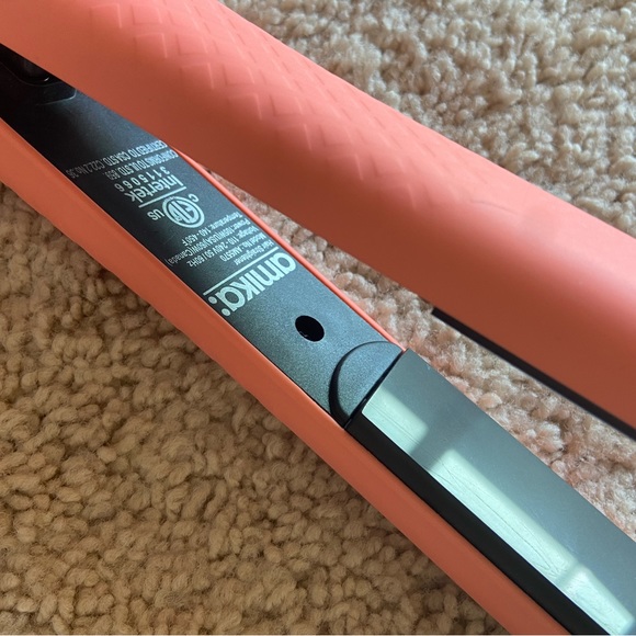 Amika full sized hair straightener. Coral in colour. - Picture 3 of 4
